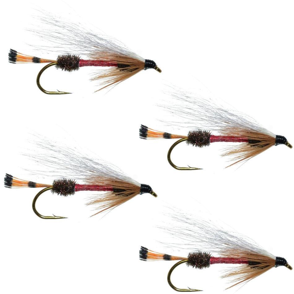 Royal Coachman Bucktail Classic Streamer Flies - Set of 4 - Hook Size 4 - Get Tight Gear