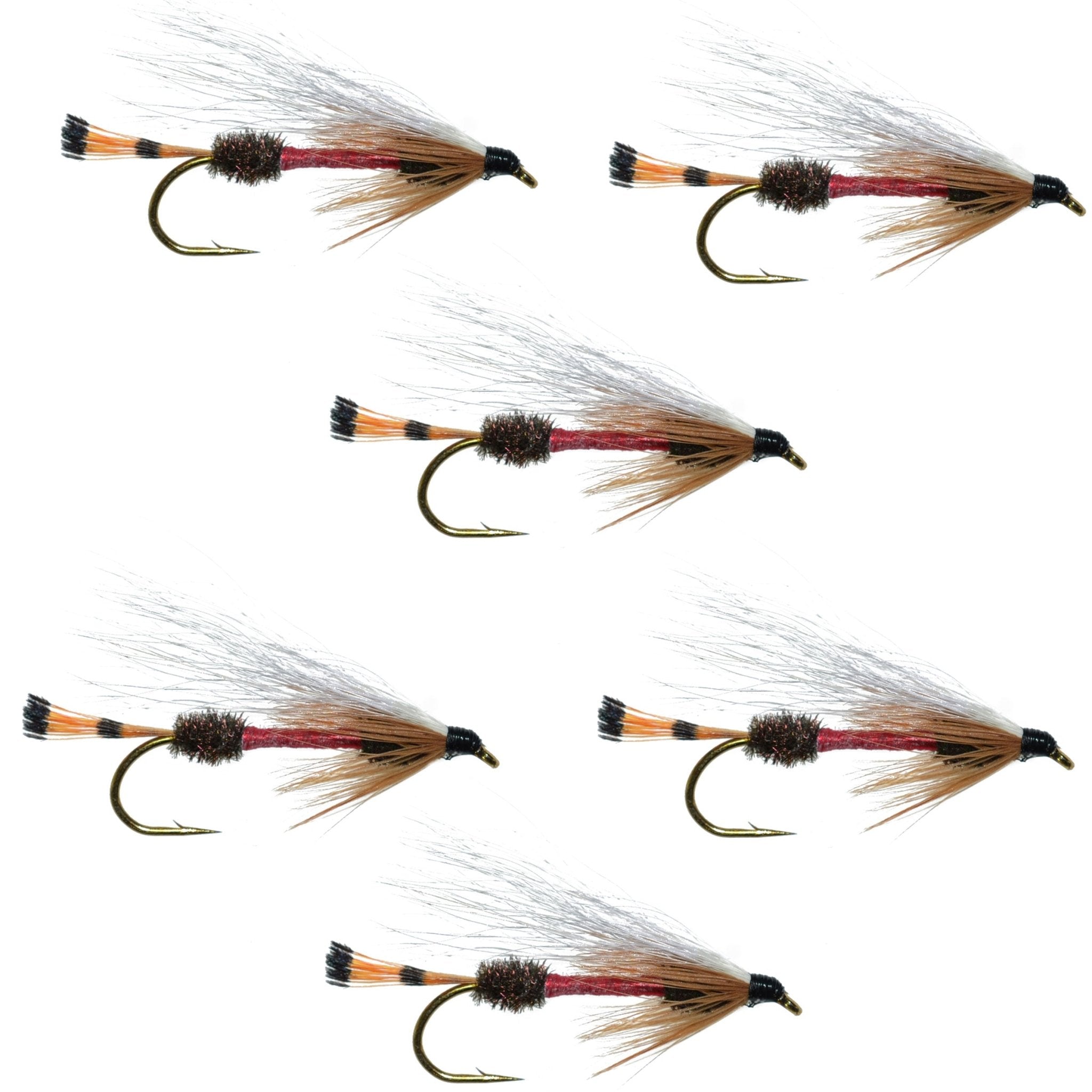 Royal Coachman Bucktail Classic Streamer Flies - Set of 6 - Hook Size 4 - Get Tight Gear