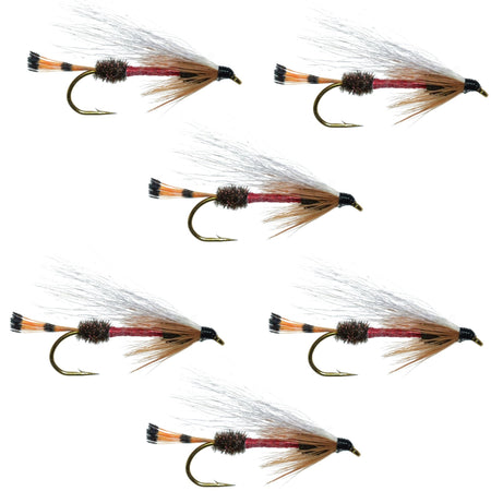Royal Coachman Bucktail Classic Streamer Flies - Set of 6 - Hook Size 4 - Get Tight Gear