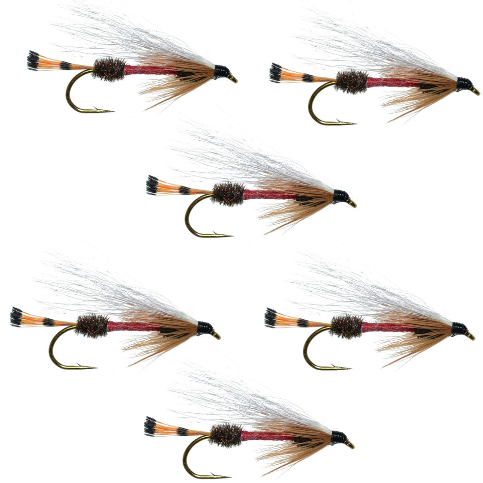 Royal Coachman Bucktail Classic Streamer Flies - Set of 6 - Hook Size 4 - Get Tight Gear