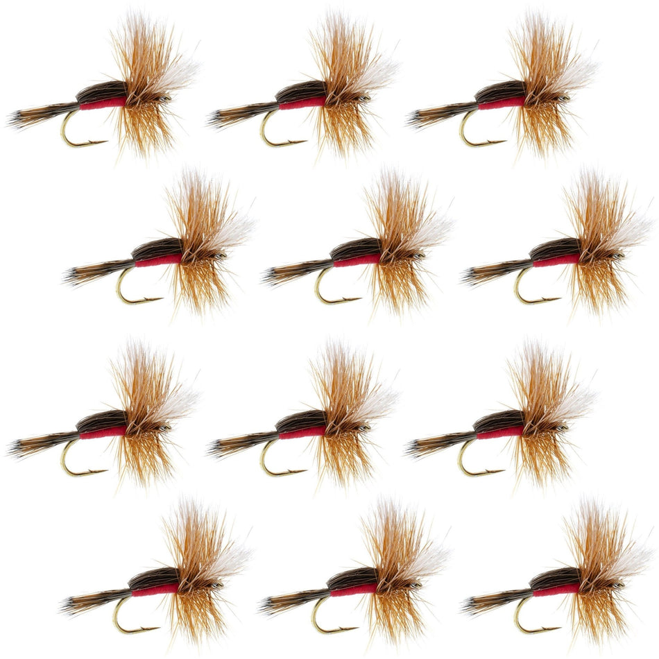 Royal Humpy Classic Hair Wing Dry Fly - 1 Dozen Flies Hook Size 10 - Get Tight Gear