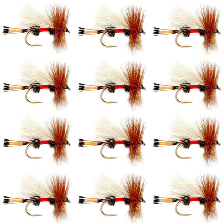 Royal Trude Classic Hair Wing Dry Fly - 1 Dozen Flies Hook Size 10 - Get Tight Gear
