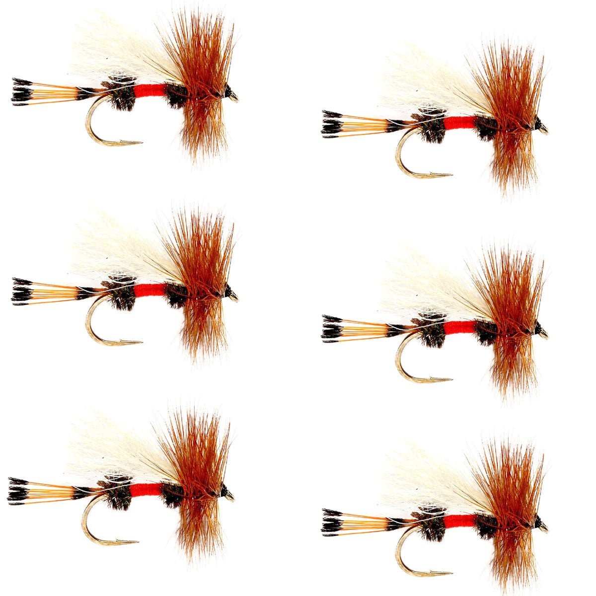 Royal Trude Classic Hair Wing Dry Fly - 6 Flies Hook Size 12 - Get Tight Gear