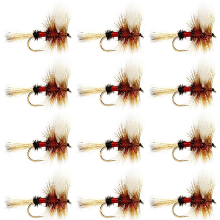 Royal Wulff Classic Trout Dry Fly Fishing Flies - Set of 12 Flies Size 16 - One Dozen - Get Tight Gear