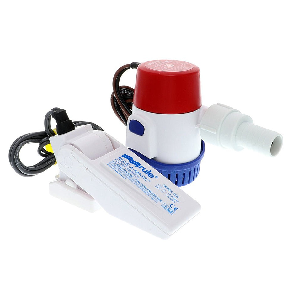 Rule 360 GPH Standard Bilge Pump Kit w/Float Switch - 12V - Get Tight Gear