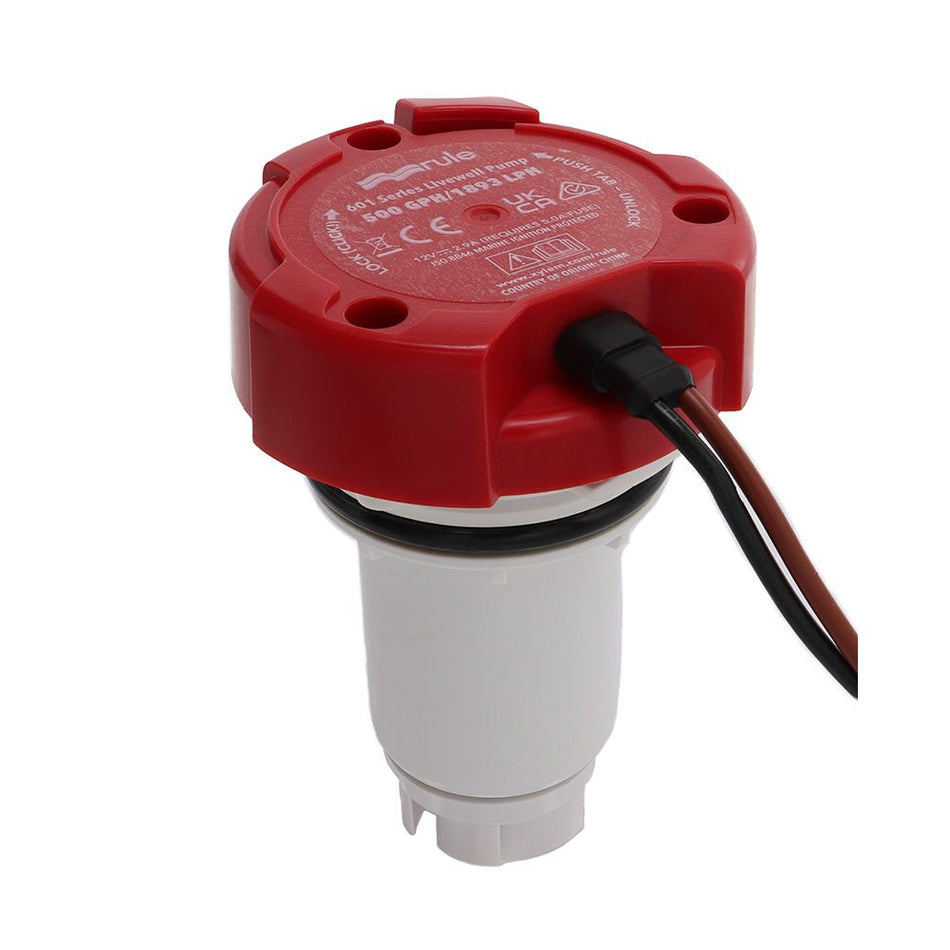 Rule 500 GPH Livewell Pump Replacement Motor Cartridge - Get Tight Gear