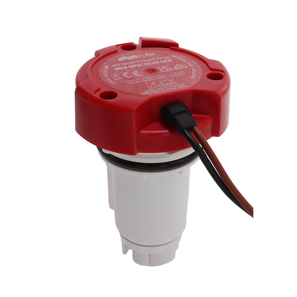 Rule 800 GPH Livewell Pump Replacement Motor Cartridge - Get Tight Gear