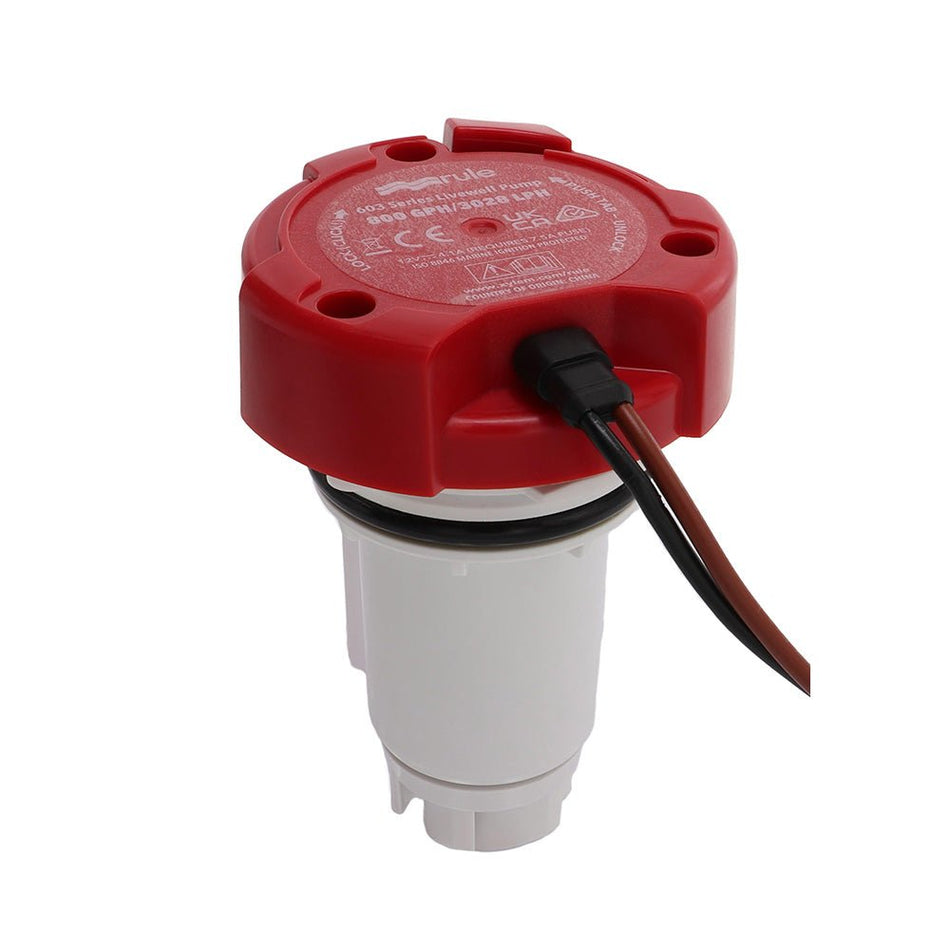 Rule 800 GPH Livewell Pump Replacement Motor Cartridge - Get Tight Gear