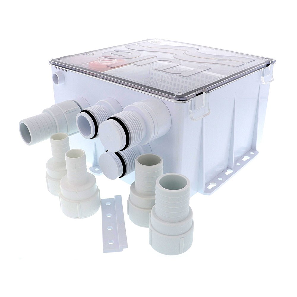Rule Shower Drain Box w/1100 GPH Pump - 12V - Get Tight Gear