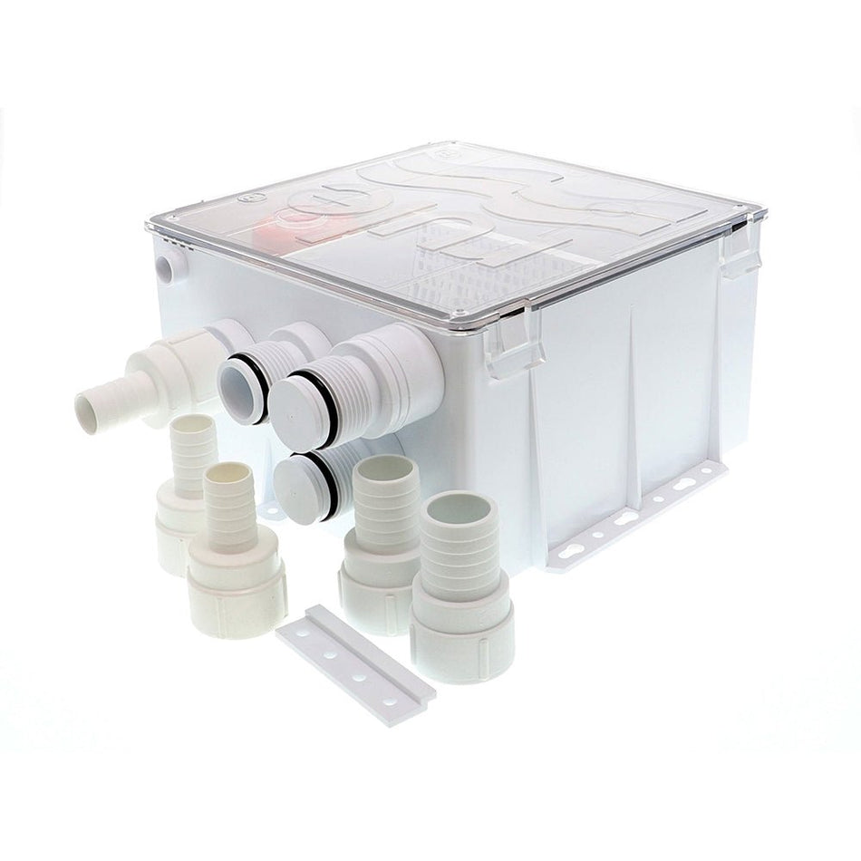 Rule Shower Drain Box w/800 GPH Pump - 24V - Get Tight Gear