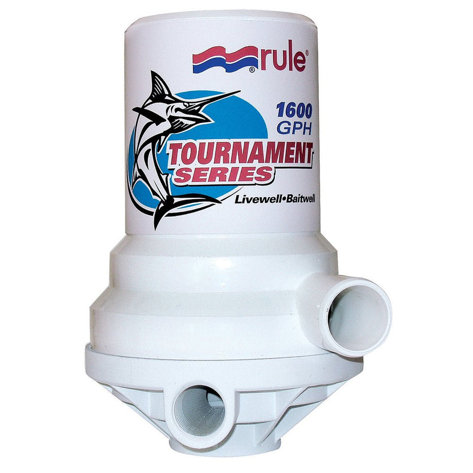 Rule Tournament Series 1600 GPH Livewell Pump Dual Port - Get Tight Gear