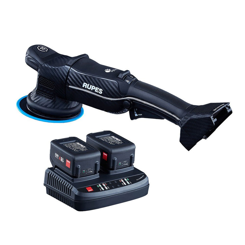 RUPES Random Orbital Polisher Bigfoot HLR15 iBrid Tool Plus Charger & 2 - Batteries - Get Tight Gear