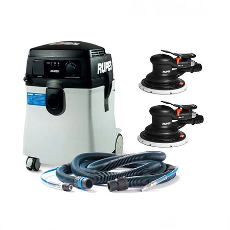 RUPES S245 Portable Vacuum Long Hose Kit w/(2) RH356A Skorpio Sander - Get Tight Gear