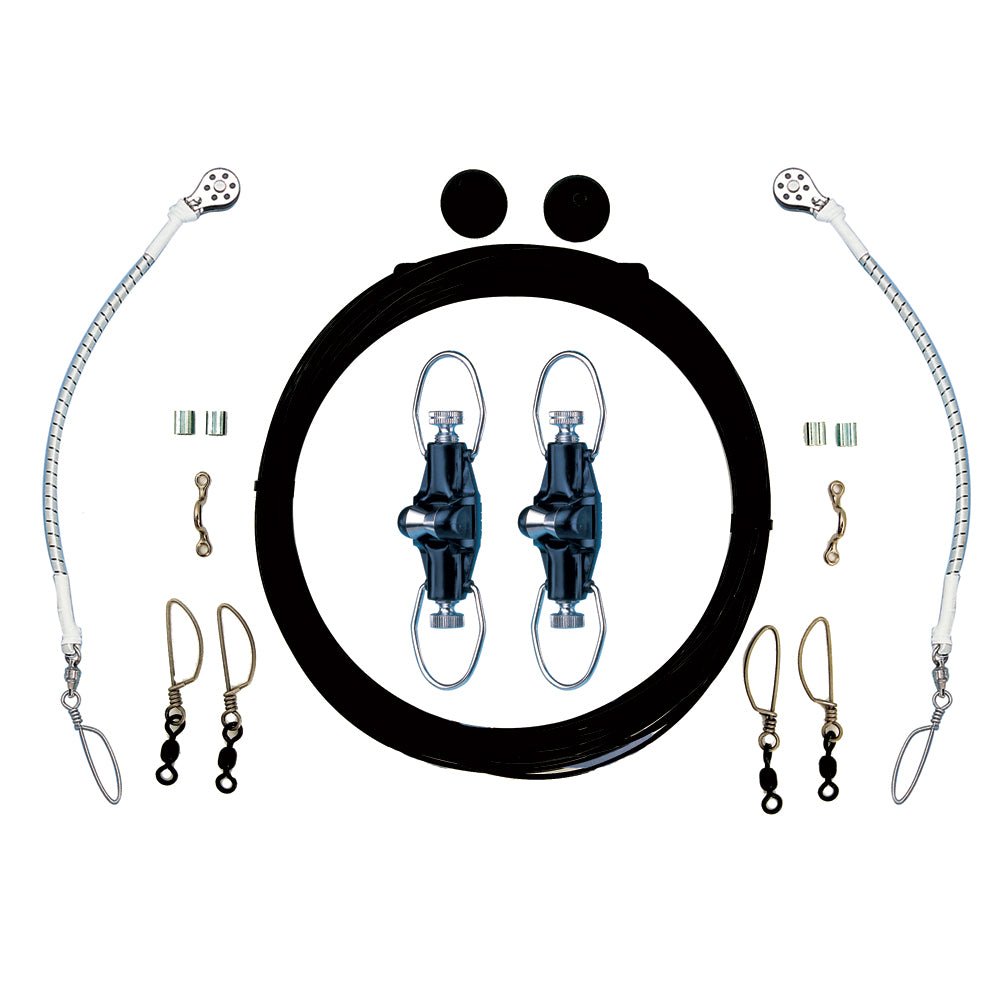 Rupp Single Rigging Kit w/Nok - Outs - Black Mono 160' Lines - Get Tight Gear