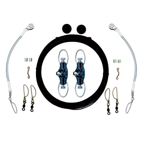Rupp Single Rigging Kit w/Nok - Outs - Black Mono 160' Lines - Get Tight Gear