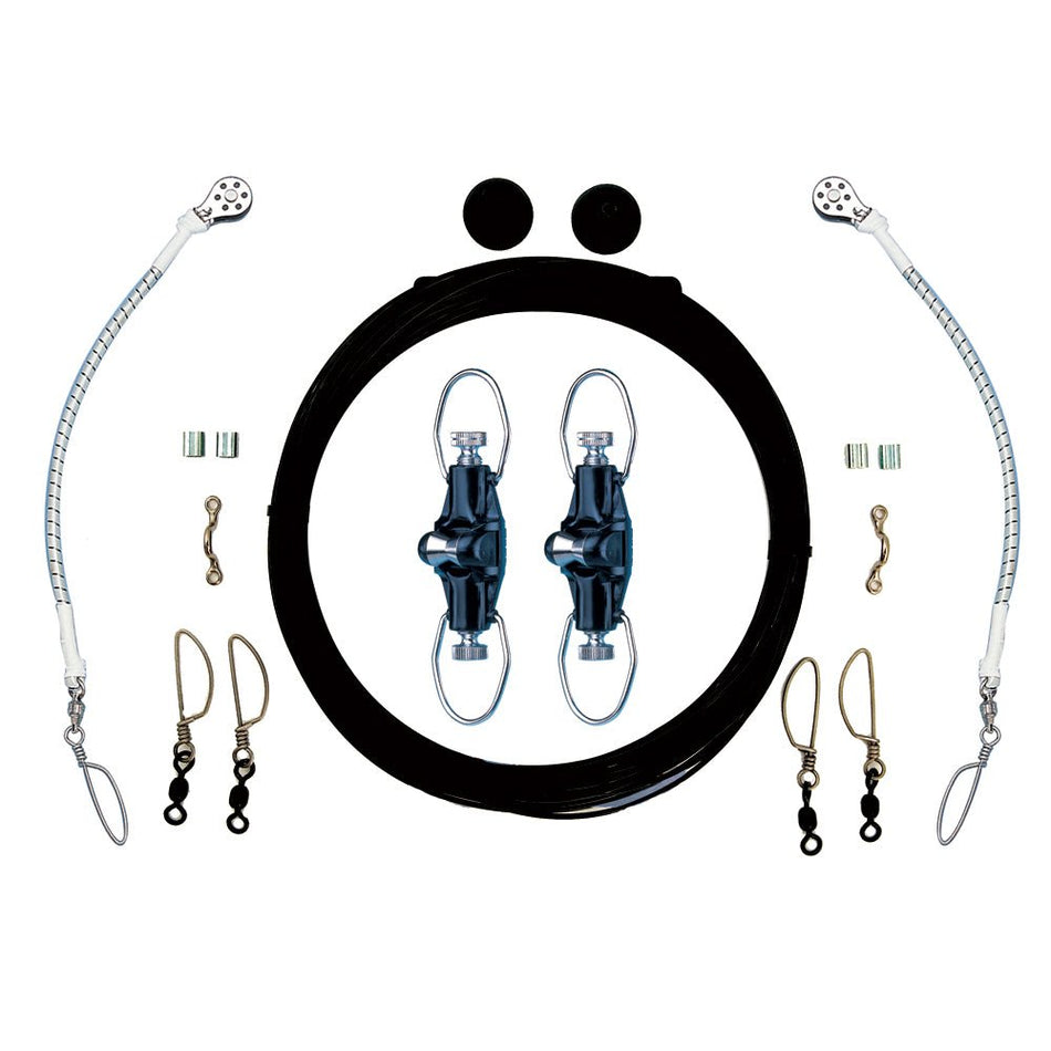 Rupp Single Rigging Kit w/Nok - Outs - Black Mono 160' Lines - Get Tight Gear