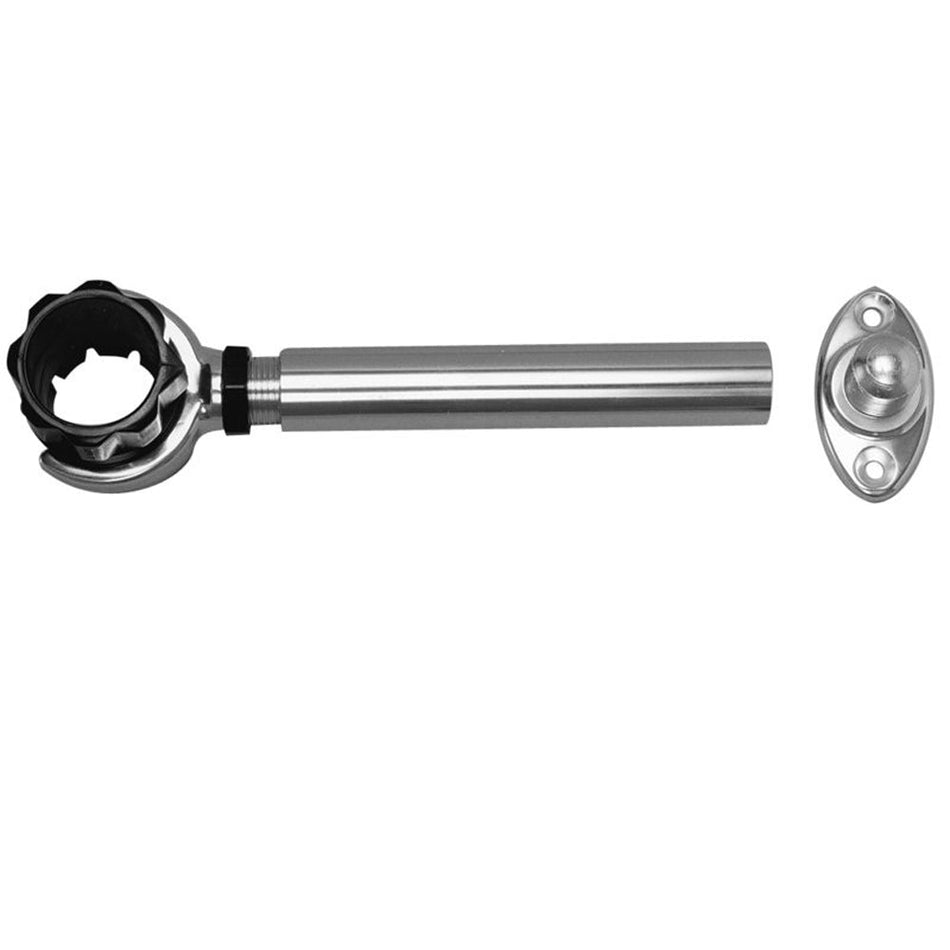 Rupp Threaded Antenna Support w/6" Flat Mount & 1.5" Collar - Get Tight Gear