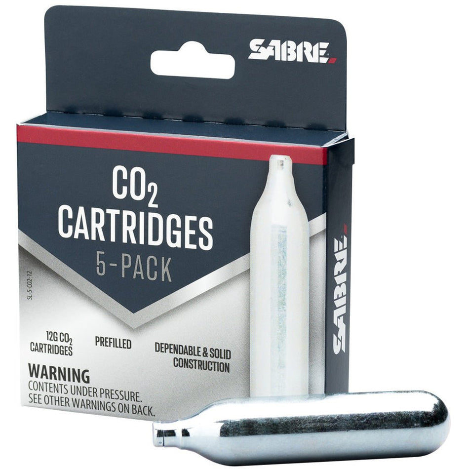 Sabre 12 g CO2 Cartridge 5ct - Get Tight Gear