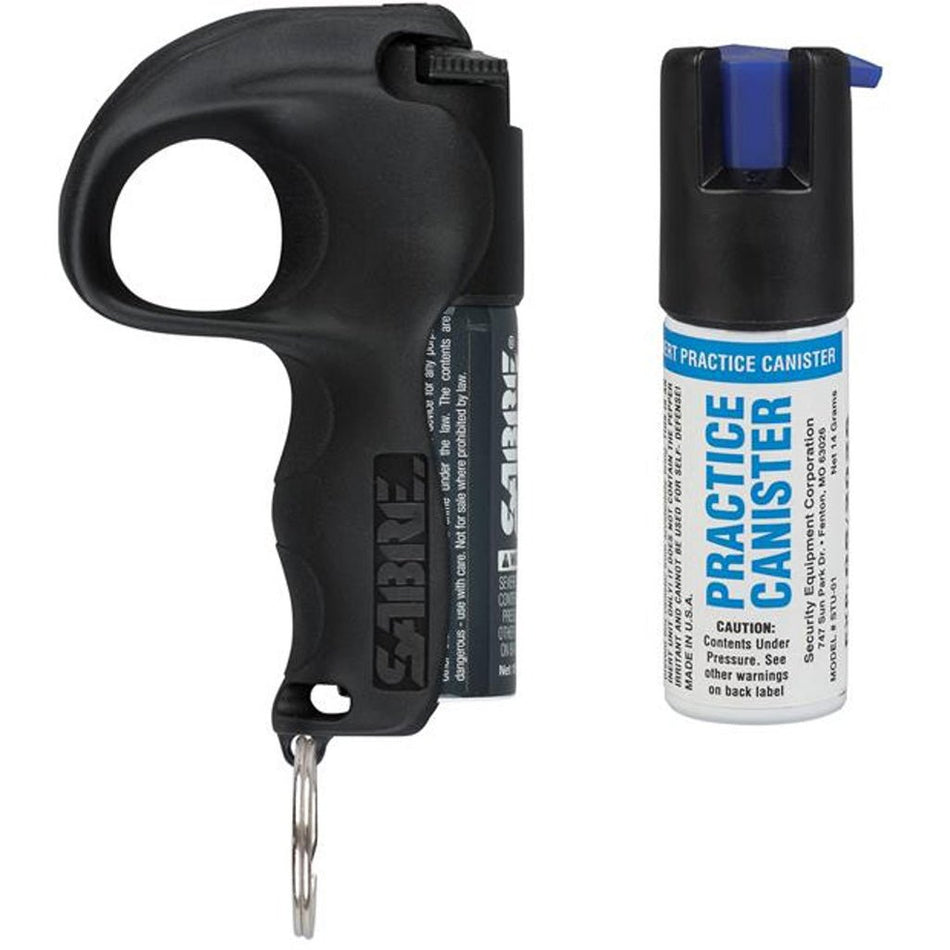 Sabre Easy Aim Pepper Spray w/Practice Spray Black - Get Tight Gear