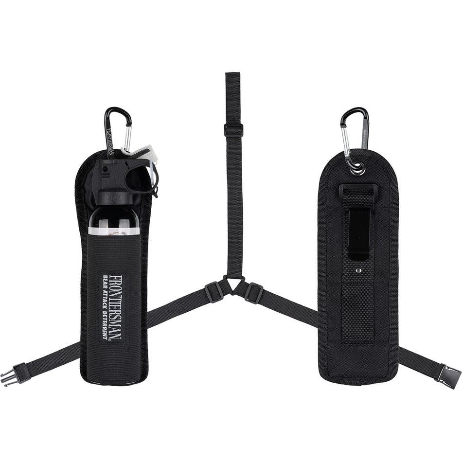 Sabre Frontiersman Bear Spray 9.2 oz with 3 - in - 1 Chest Holster - Get Tight Gear