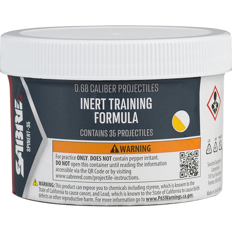 Sabre Inert Practice 0.68 Caliber Projectile 35ct - Get Tight Gear