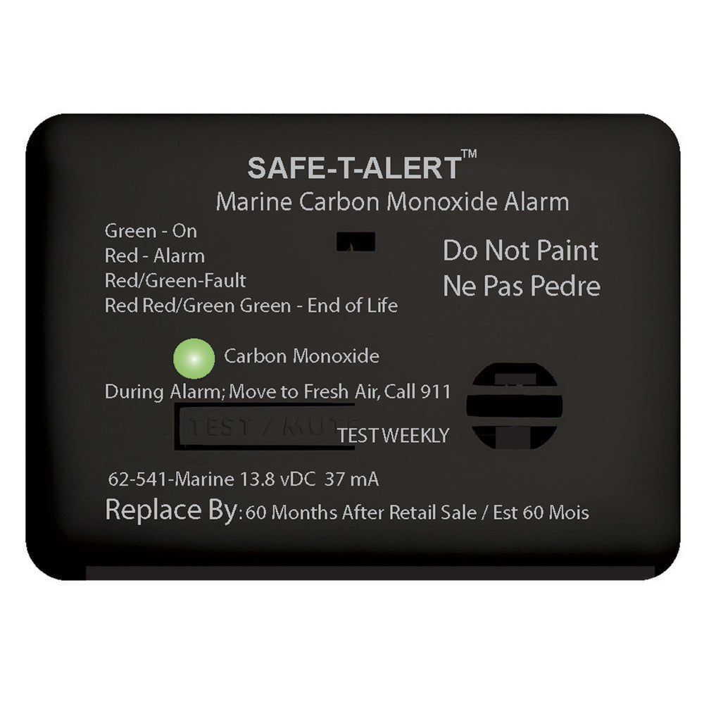 Safe - T - Alert 62 Series Carbon Monoxide Alarm - 12V - 62 - 541 - Marine - Surface Mount - Black - Get Tight Gear