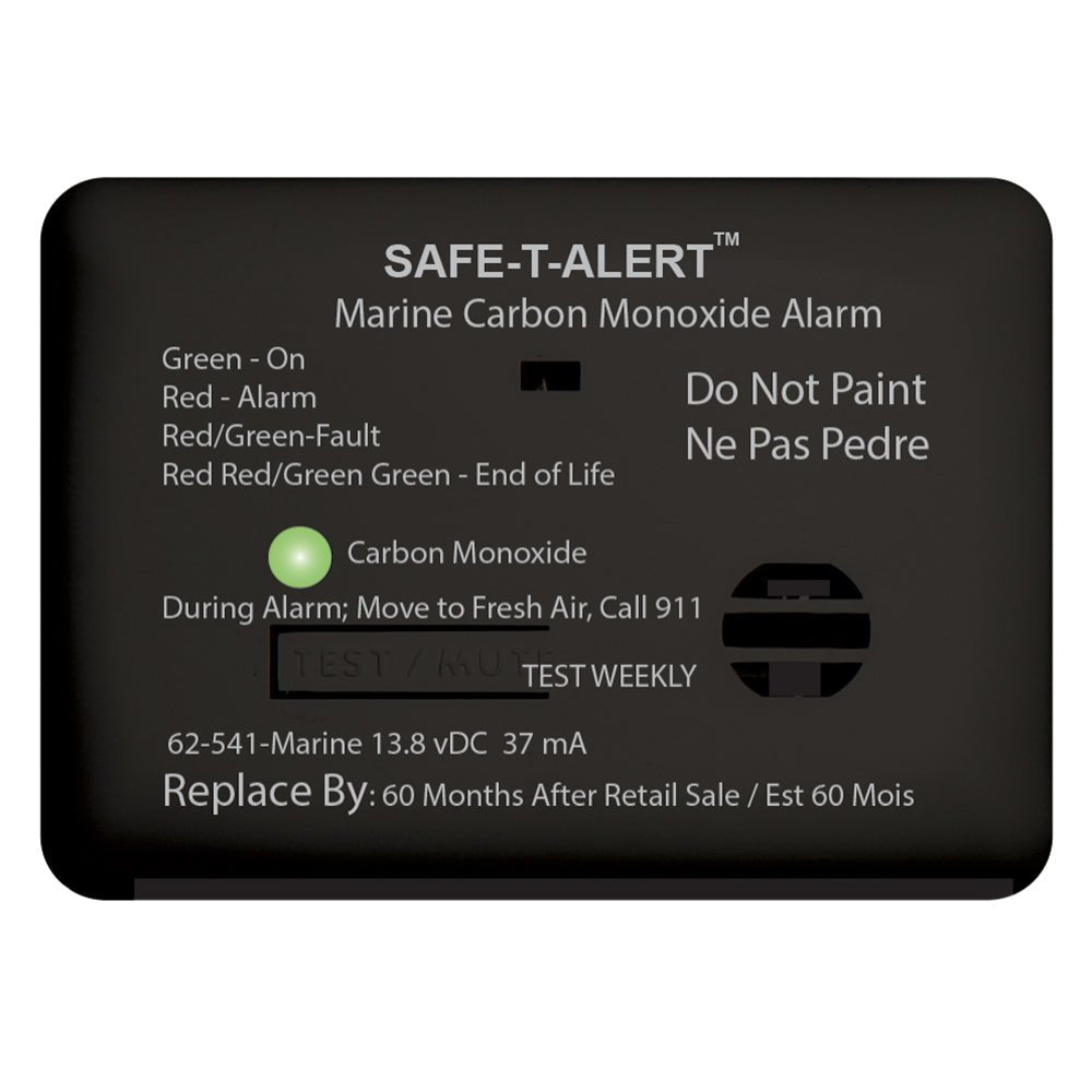Safe - T - Alert 62 Series Carbon Monoxide Alarm w/Relay - 12V - 62 - 541 - R - Marine - Surface Mount - Black - Get Tight Gear