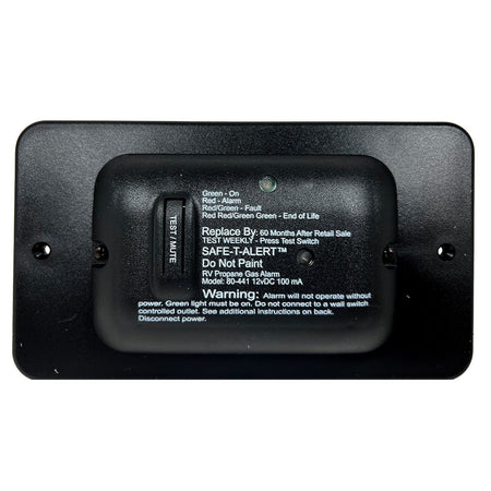 Safe - T - Alert 80 Series Black Propane Gas Alarm - 12V - Get Tight Gear