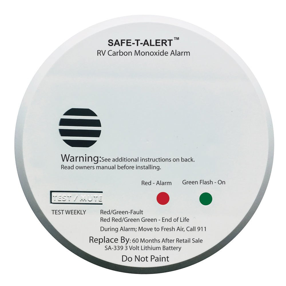 Safe - T - Alert SA - 339 White RV Battery Powered CO Detector - Get Tight Gear