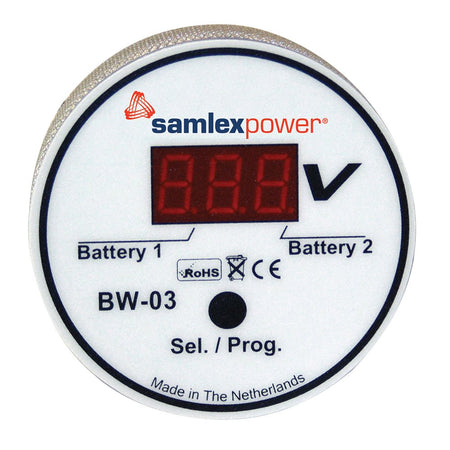 Samlex Dual Battery Monitor - 12V or 24V - Auto Detection - Get Tight Gear