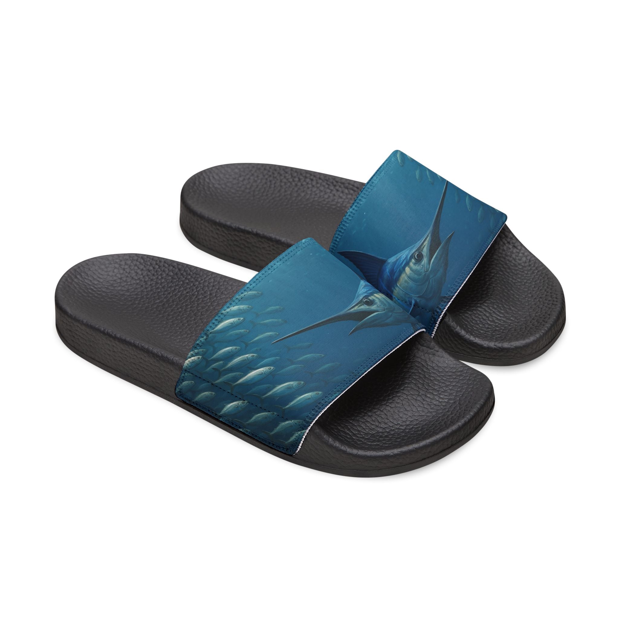 Sandals - Men's Blue Marlin Inspired Removable - Strap Sandals - Get Tight Gear