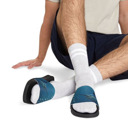 Sandals - Men's Blue Marlin Inspired Removable - Strap Sandals - Get Tight Gear