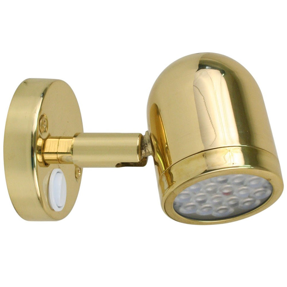 Scandvik LED Brass Reading Light - 10 - 30V - Get Tight Gear