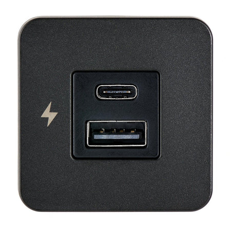 Scanstrut TILE USB - A/USB - C Interior Charging Socket - 12/24V - Black Bezel - Get Tight Gear