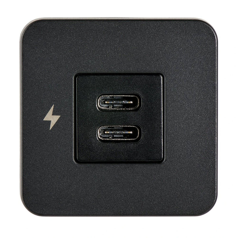 Scanstrut TILE USB - C Interior Charging Socket - 12/24V - Black Bezel - Get Tight Gear