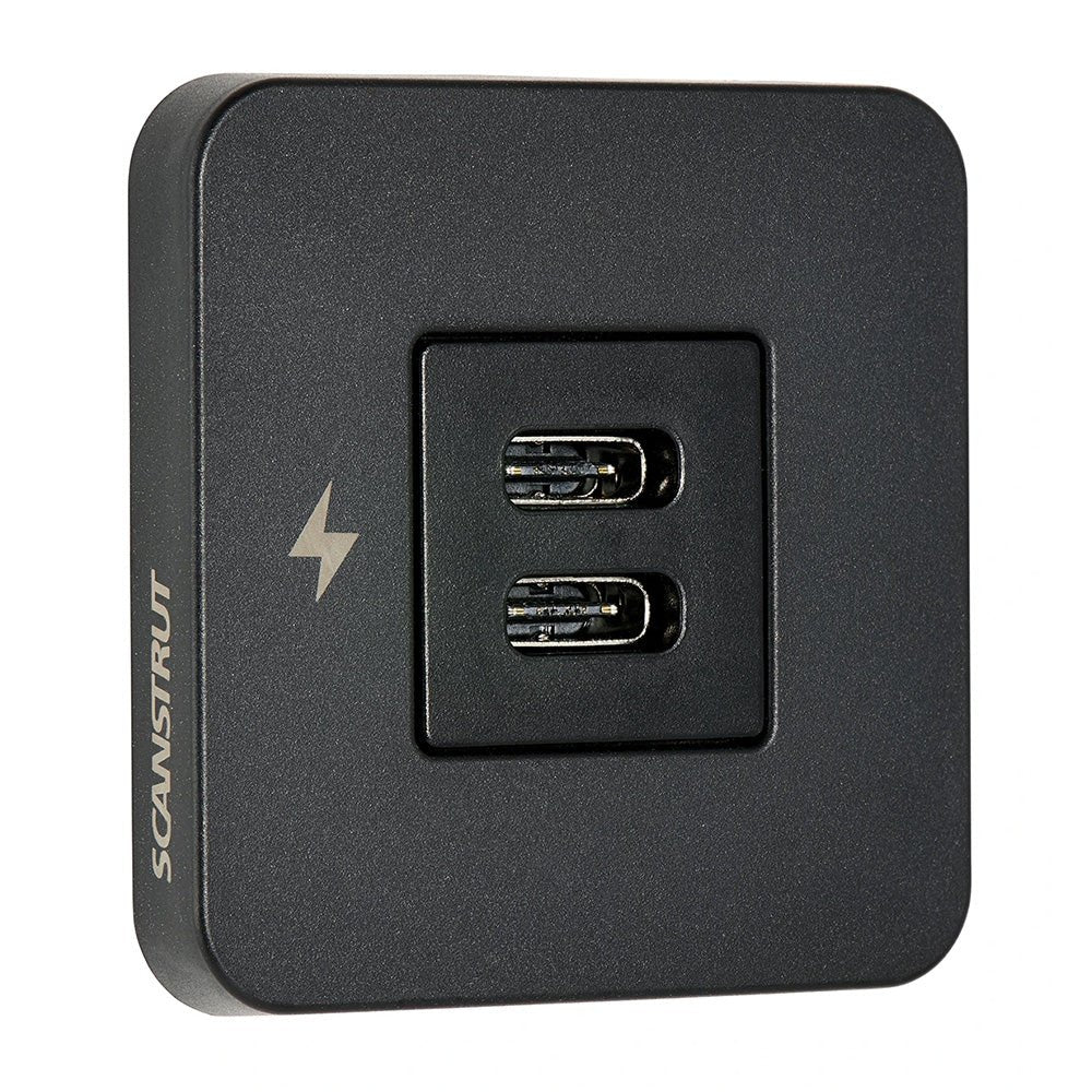 Scanstrut TILE USB - C Interior Charging Socket - 12/24V - Black Bezel - Get Tight Gear