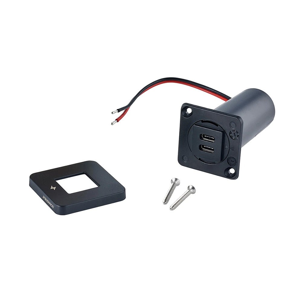 Scanstrut TILE USB - C Interior Charging Socket - 12/24V - Black Bezel - Get Tight Gear