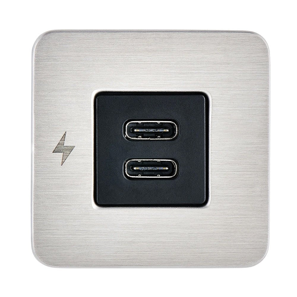Scanstrut TILE USB - C Interior Charging Socket - 12/24V - Stainless Steel Bezel - Get Tight Gear