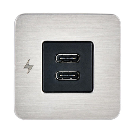 Scanstrut TILE USB - C Interior Charging Socket - 12/24V - Stainless Steel Bezel - Get Tight Gear