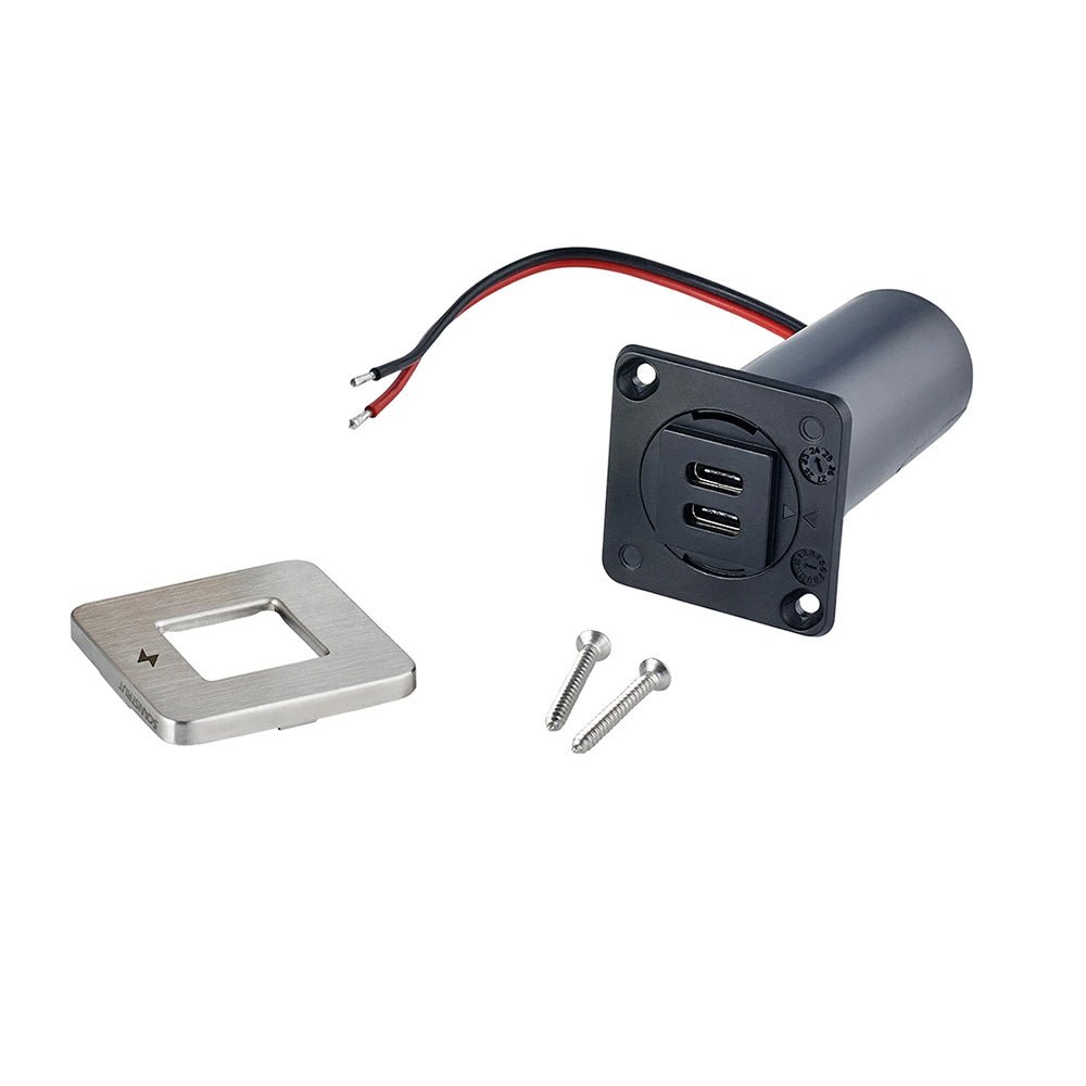 Scanstrut TILE USB - C Interior Charging Socket - 12/24V - Stainless Steel Bezel - Get Tight Gear