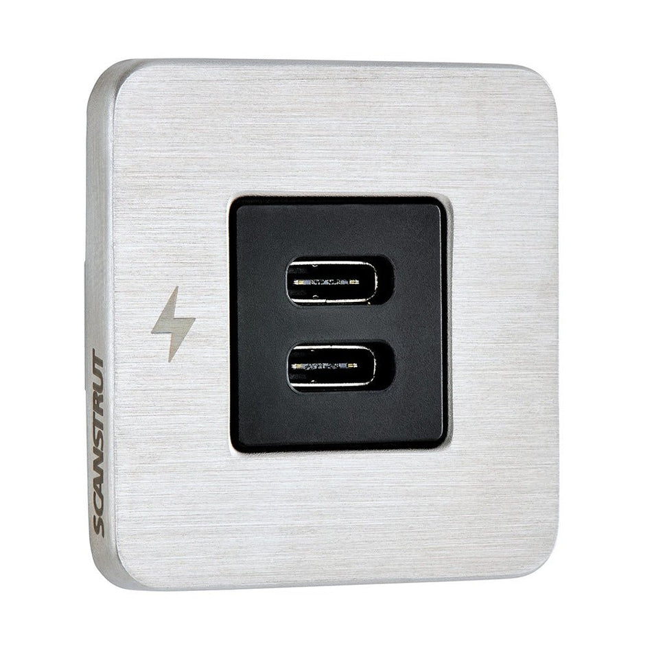 Scanstrut TILE USB - C Interior Charging Socket - 12/24V - Stainless Steel Bezel - Get Tight Gear