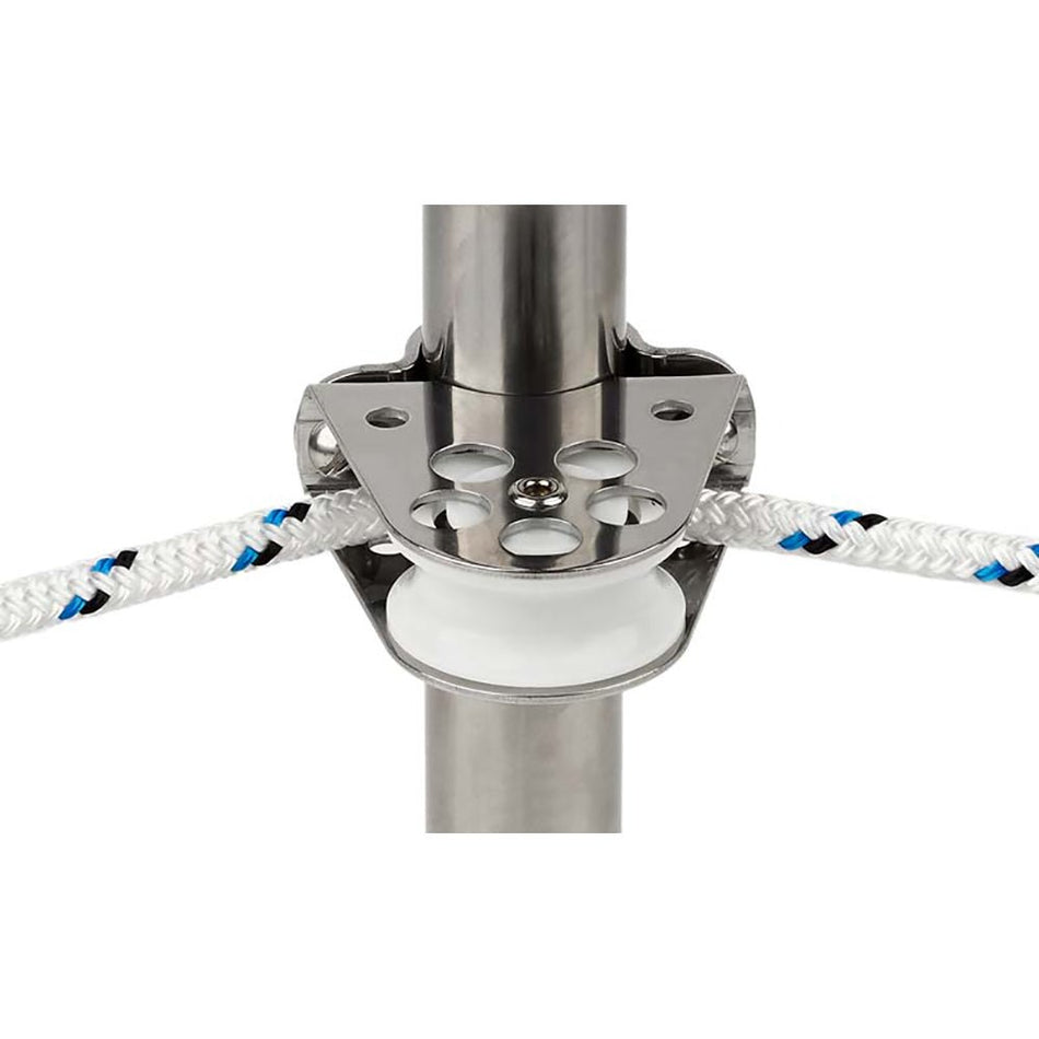 Schaefer Clamp - On Furling Line Stanchion Lead Block - 1" Ball Bearing - Get Tight Gear