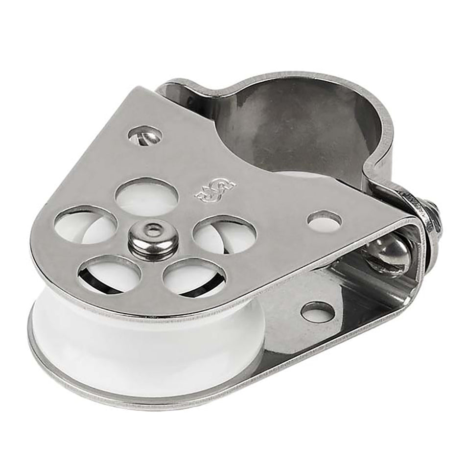 Schaefer Clamp - On Furling Line Stanchion Lead Block - 1" Ball Bearing - Get Tight Gear
