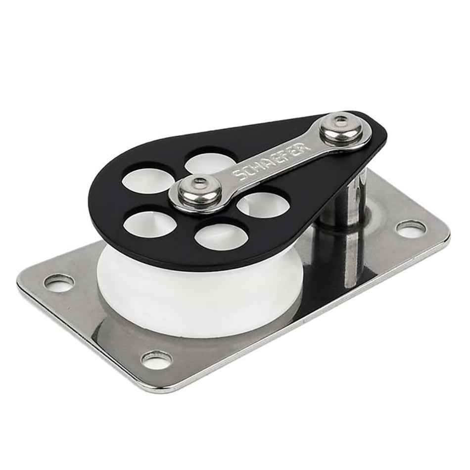 Schaefer Series 3 Flat Base/Alum Cheek/Delrin Sheave - Get Tight Gear