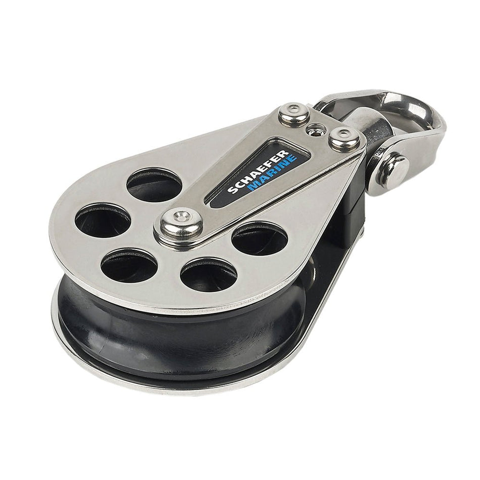 Schaefer Single Stainless Steel Block - 60mm Sheave - Get Tight Gear