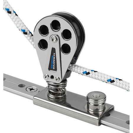 Schaefer Spring Loaded/Lined Slide/Stainless Steel f/1 - 1/4" T - Track - Get Tight Gear