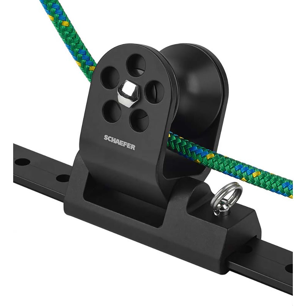 Schaefer Twin Sheet Block f/1 - 1/4" T - Track - Black - Get Tight Gear