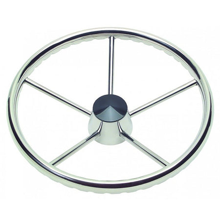 Schmitt Marine 170 Finger Grip Destroyer 5 - Spoke 13.5" Stainless Steel Cap 3/4" Tapered Shaft w/Knob - Get Tight Gear