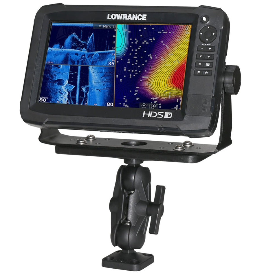 Scotty 163 1.5" Ball Mount w/Fishfinder & Universal Mounting Plate - Get Tight Gear