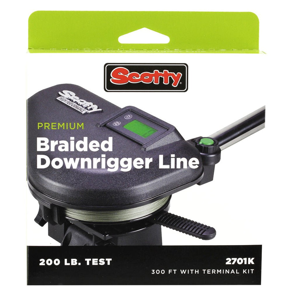 Scotty Premium Power Braid Downrigger Line - 400ft of 200lb Test - Get Tight Gear